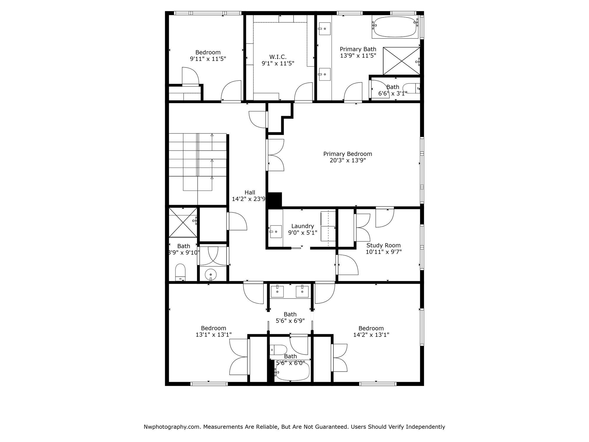 Floor 2 — Bedrooms & Primary Suite