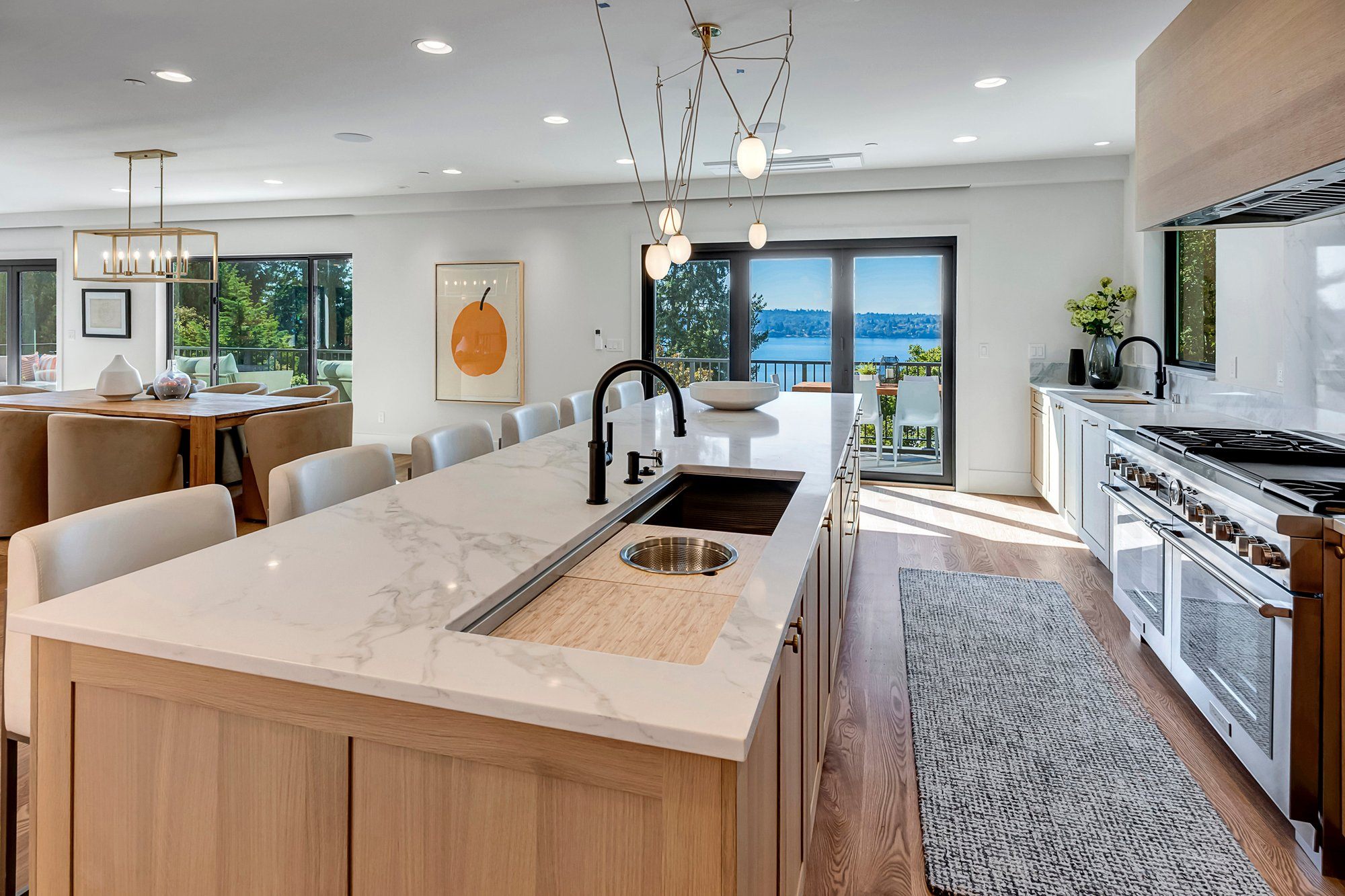 Gourmet Kitchen with Lake Views